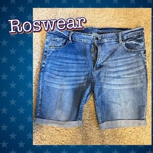 Roswear Cuffed Denim Shorts